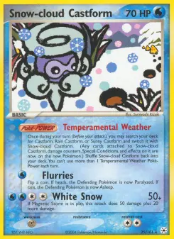 Pokémon-Karte Snow-cloud Castform 025/101