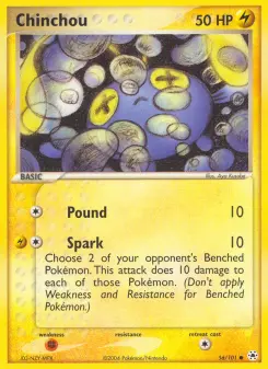 Pokémon-Karte Chinchou 056/101