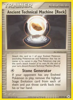 Pokémon-Karte Ancient Technical Machine (Rock) 085/101