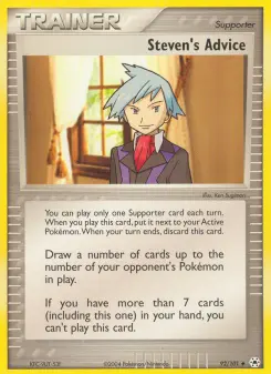 Pokémon-Karte Steven's Advice 092/101