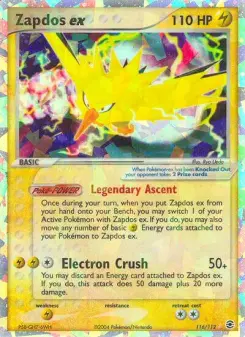 Pokémon-Karte Zapdos ex 116/112