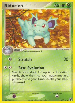 Pokémon-Karte Nidorina 040/112