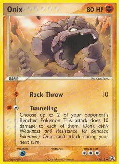Pokémon-Karte Onix 042/112