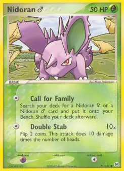 Pokémon-Karte Nidoran M 071/112