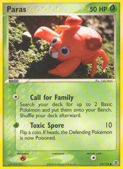 Pokémon-Karte Paras 072/112