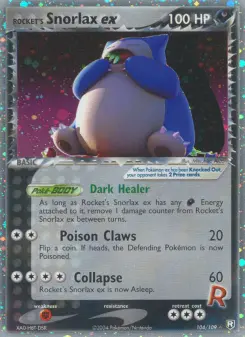 Pokémon-Karte Rocket's Snorlax ex 104/109