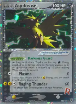 Pokémon-Karte Rocket's Zapdos ex 106/109