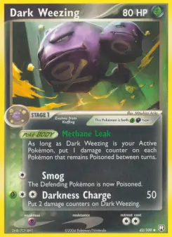 Pokémon-Karte Dark Weezing 042/109