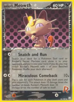 Pokémon-Karte Rocket's Meowth 046/109