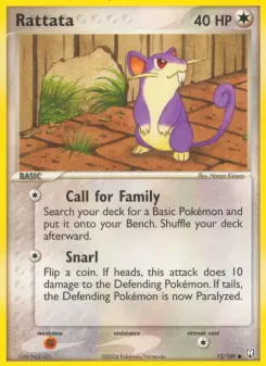 Pokémon-Karte Rattata 072/109
