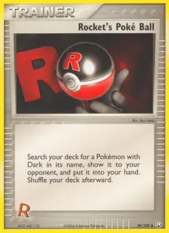 Pokémon-Karte Rocket's Poké Ball 089/109