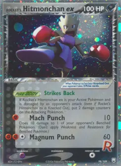 Pokémon-Karte Rocket's Hitmonchan ex 098/109