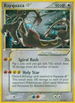 Pokémon-Karte Rayquaza ☆ 107/107