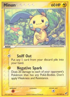 Pokémon-Karte Minun 041/107