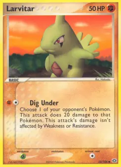 Pokémon-Karte Larvitar 052/106