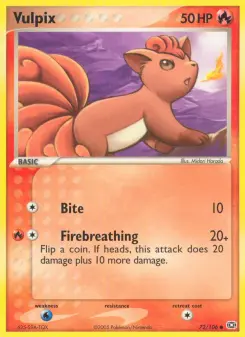 Pokémon-Karte Vulpix 072/106