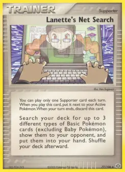 Pokémon-Karte Lanette's Internet Suche 077/106