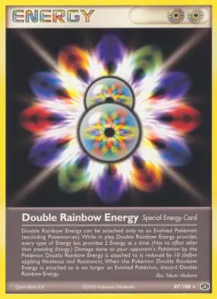 Pokémon-Karte Doppelte Regenbogen Energie 087/106