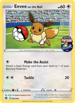 Pokémon-Karte Eevee on the Ball 002/005
