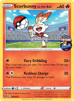 Pokémon-Karte Scorbunny on the Ball 004/005