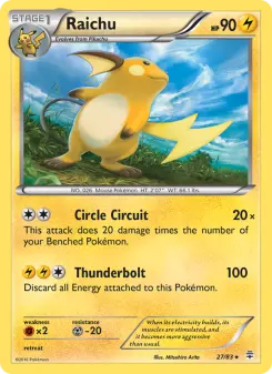 Pokémon-Karte Raichu 027/117