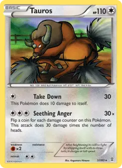 Pokémon-Karte Tauros 057/117