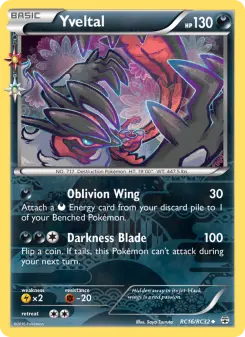 Pokémon-Karte Yveltal RC16