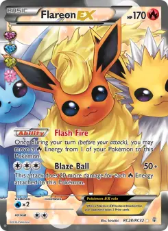 Pokémon-Karte Flamara EX RC28