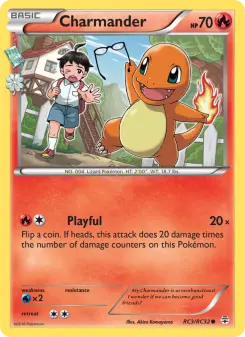 Pokémon-Karte Glumanda RC3