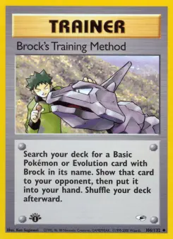 Pokémon-Karte Brock's Training Method 106/132