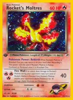 Pokémon-Karte Rocket's Moltres 012/132
