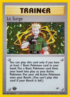 Pokémon-Karte Lt. Surge 017/132