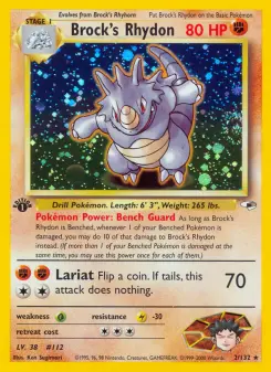 Pokémon-Karte Brock's Rhydon 002/132
