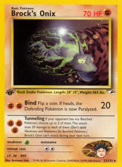 Pokémon-Karte Brock's Onix 021/132