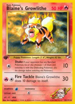 Pokémon-Karte Blaine's Growlithe 035/132