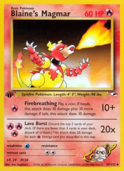 Pokémon-Karte Blaine's Magmar 037/132