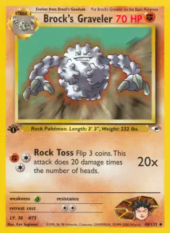 Pokémon-Karte Brock's Graveler 040/132