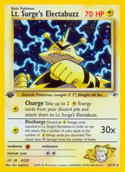 Pokémon-Karte Lt. Surge's Electabuzz 006/132