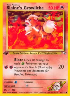 Pokémon-Karte Blaine's Growlithe 062/132