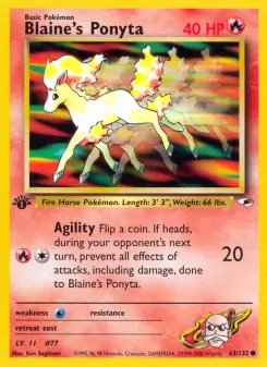 Pokémon-Karte Blaine's Ponyta 063/132
