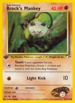 Pokémon-Karte Brock's Mankey 067/132