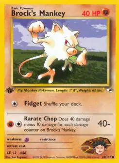 Pokémon-Karte Brock's Mankey 068/132