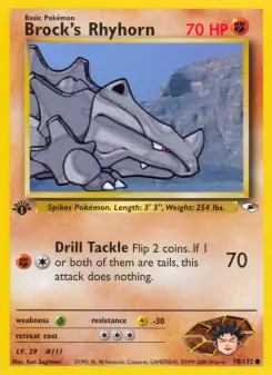 Pokémon-Karte Brock's Rhyhorn 070/132