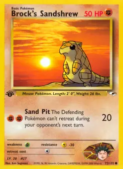 Pokémon-Karte Brock's Sandshrew 072/132