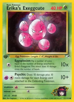 Pokémon-Karte Erika's Exeggcute 077/132