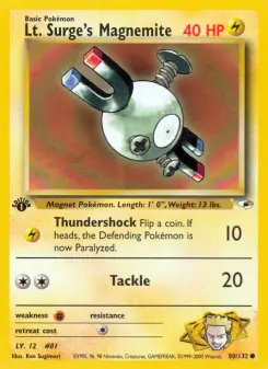 Pokémon-Karte Lt. Surge's Magnemite 080/132