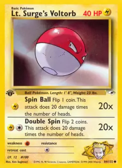 Pokémon-Karte Lt. Surge's Voltorb 084/132