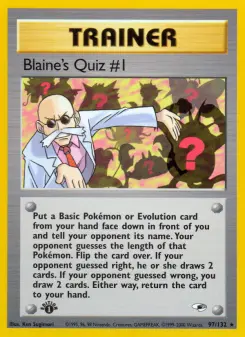 Pokémon-Karte Blaine's Quiz #1 097/132