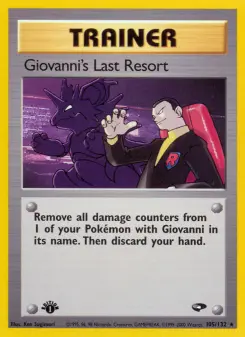 Pokémon-Karte Giovanni's Last Resort 105/132