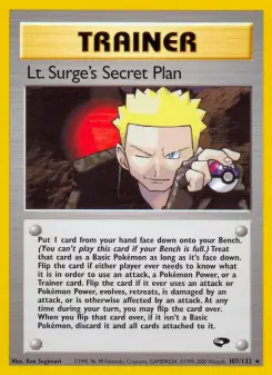 Pokémon-Karte Lt. Surge's Secret Plan 107/132
